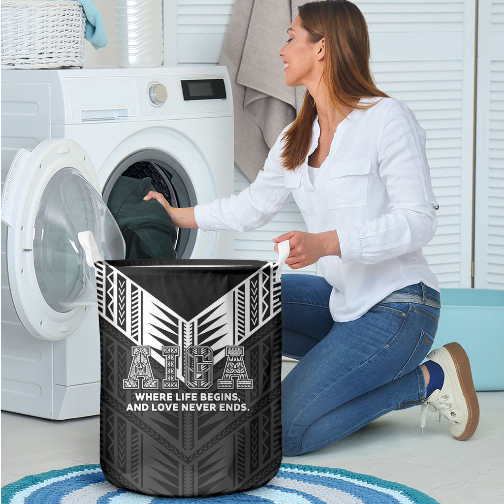 Samoa Aiga Laundry Basket Samoan Tribal Pattern LT05 - Polynesian Pride