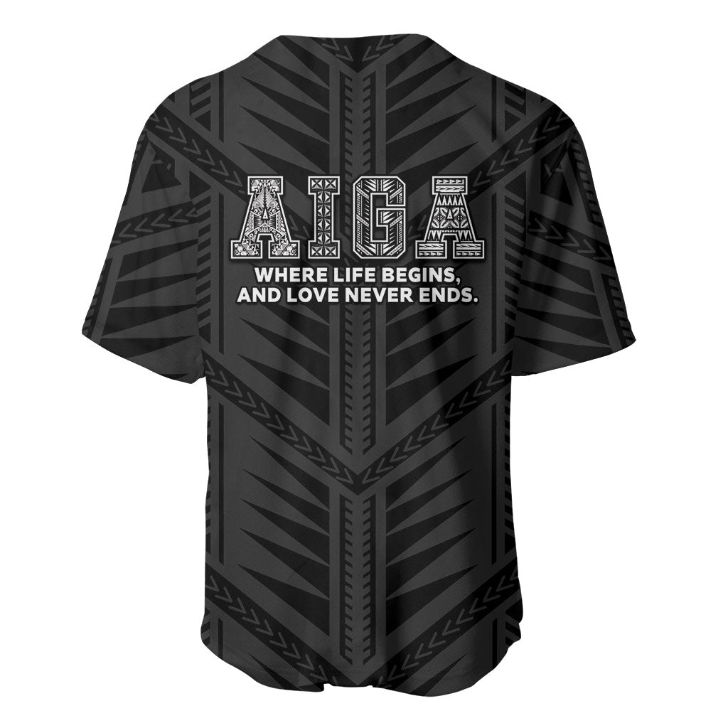 Samoa Aiga Baseball Jersey Samoan Tribal Pattern LT05 - Polynesian Pride
