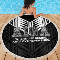 Samoa Aiga Beach Blanket Samoan Tribal Pattern LT05 - Polynesian Pride