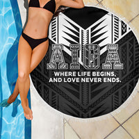 Samoa Aiga Beach Blanket Samoan Tribal Pattern LT05 - Polynesian Pride