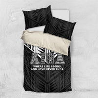 Samoa Aiga Bedding Set Samoan Tribal Pattern LT05 US Twin 172cm x 218cm Black - Polynesian Pride