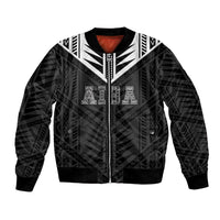 Samoa Aiga Bomber Jacket Samoan Tribal Pattern LT05 Unisex Black - Polynesian Pride