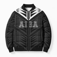 Samoa Aiga Bomber Puffer Jacket Samoan Tribal Pattern LT05 Unisex Black - Polynesian Pride