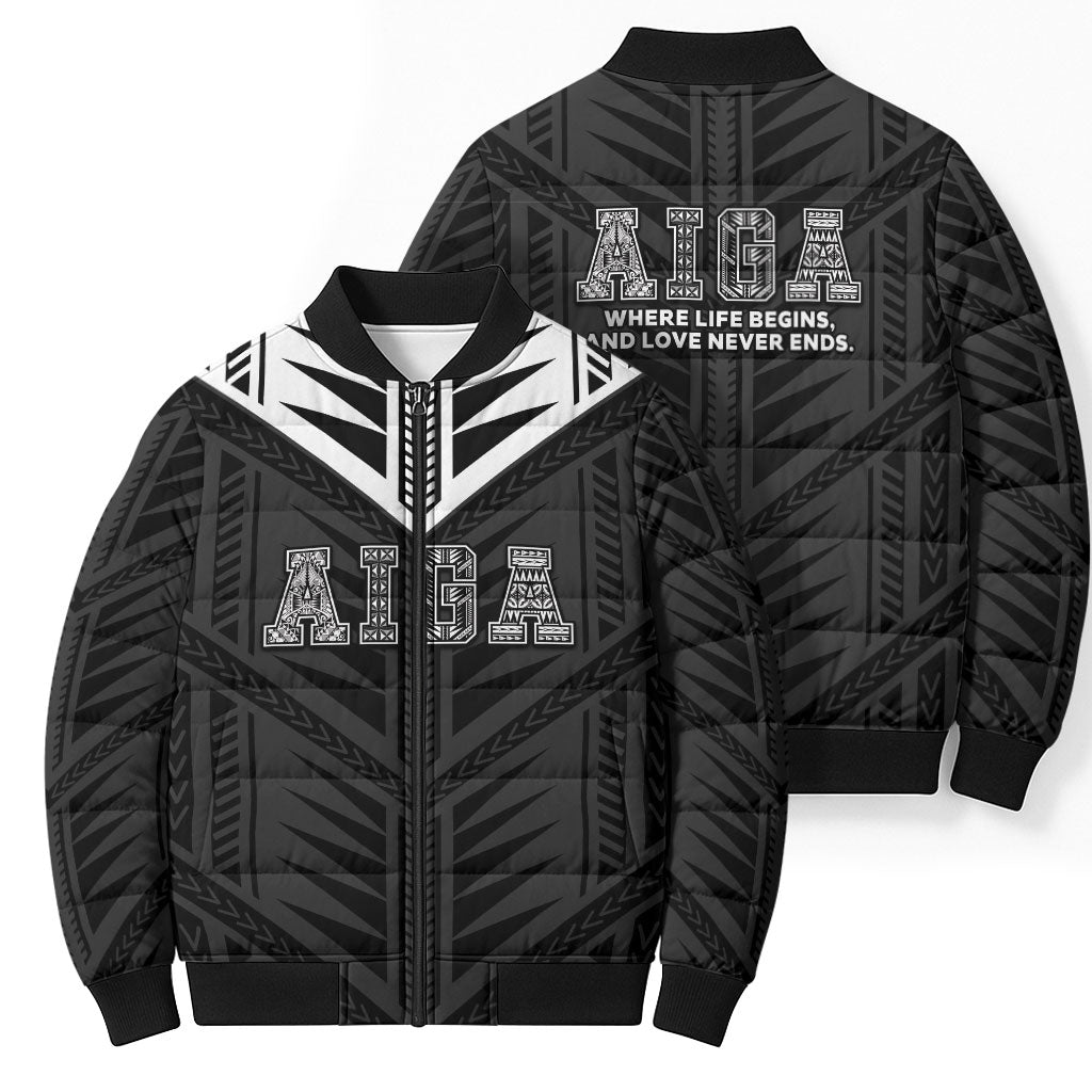 Samoa Aiga Bomber Puffer Jacket Samoan Tribal Pattern LT05 - Polynesian Pride