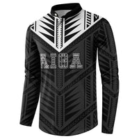 Samoa Aiga Button Sweatshirt Samoan Tribal Pattern LT05 - Polynesian Pride