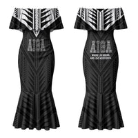 Samoa Aiga Couples Matching Mermaid Dress and Hawaiian Shirt Samoan Tribal Pattern LT05 - Polynesian Pride
