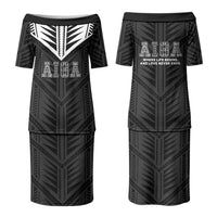 Samoa Aiga Couples Matching Puletasi and Long Sleeve Button Shirt Samoan Tribal Pattern LT05 - Polynesian Pride