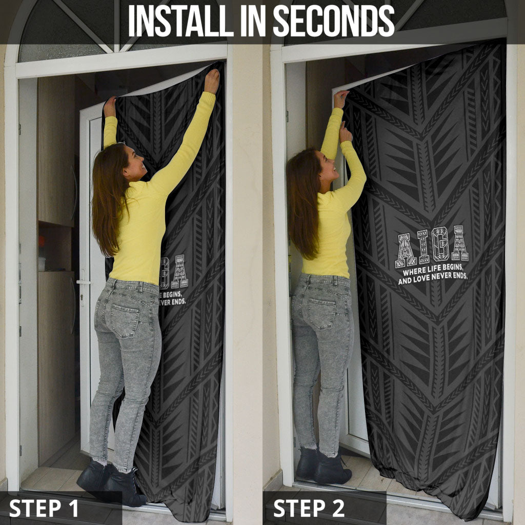 Samoa Aiga Door Cover Samoan Tribal Pattern LT05 - Polynesian Pride