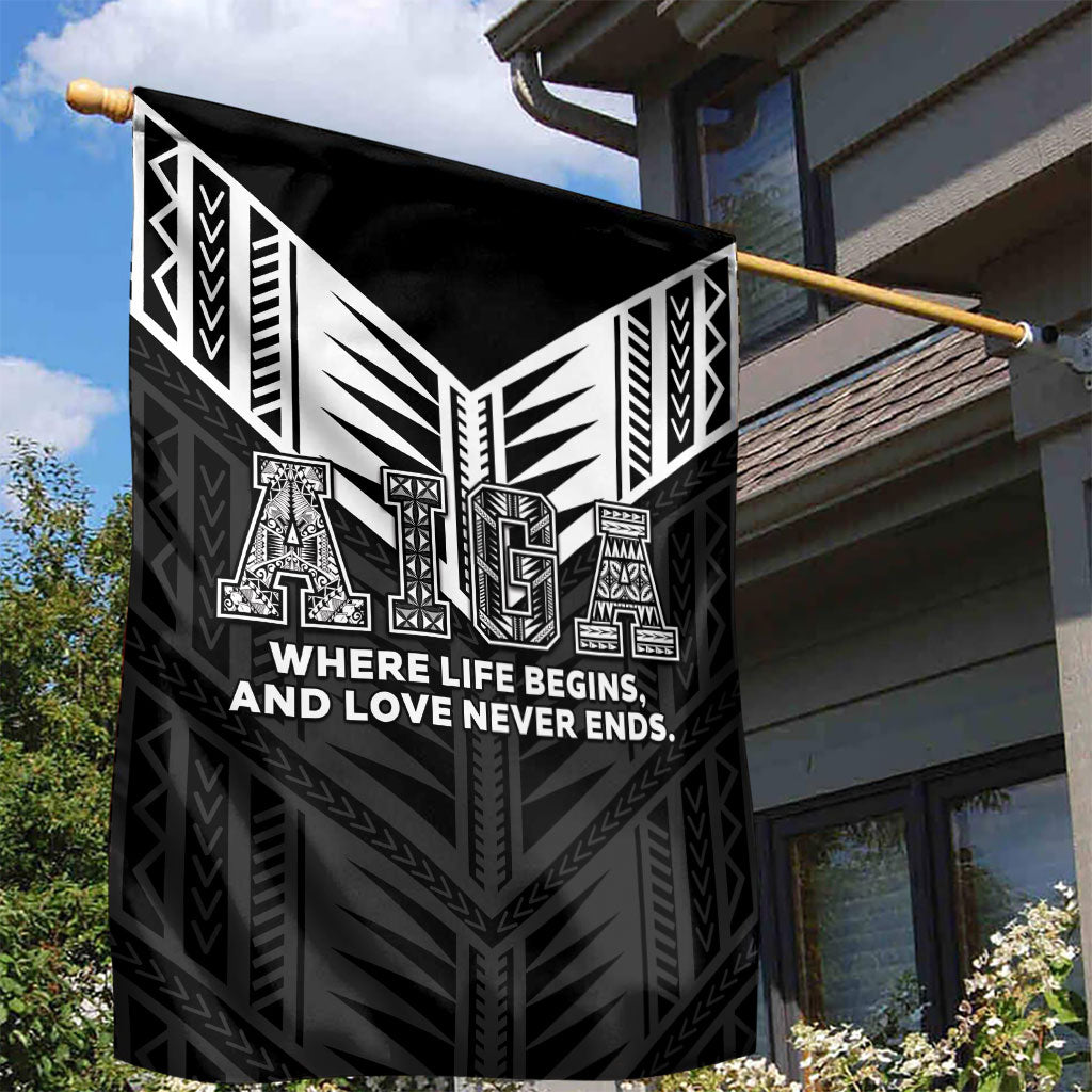 Samoa Aiga Garden Flag Samoan Tribal Pattern LT05 - Polynesian Pride
