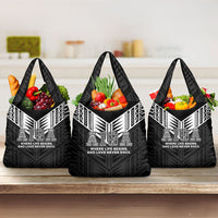 Samoa Aiga Grocery Bag Samoan Tribal Pattern LT05 3-pack One Size Black - Polynesian Pride