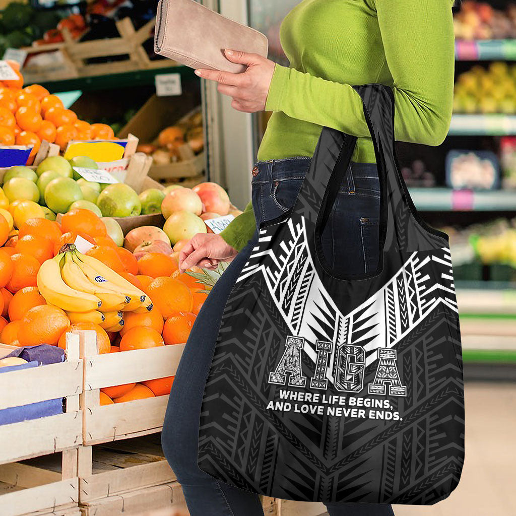 Samoa Aiga Grocery Bag Samoan Tribal Pattern LT05 - Polynesian Pride