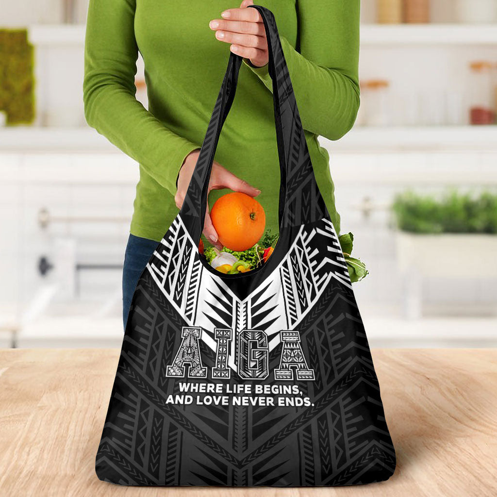 Samoa Aiga Grocery Bag Samoan Tribal Pattern LT05 - Polynesian Pride