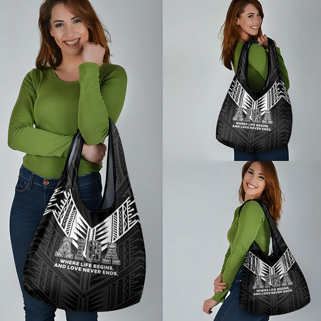 Samoa Aiga Grocery Bag Samoan Tribal Pattern LT05 - Polynesian Pride