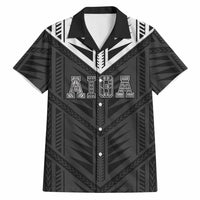 Samoa Aiga Hawaiian Shirt Samoan Tribal Pattern LT05 Black - Polynesian Pride
