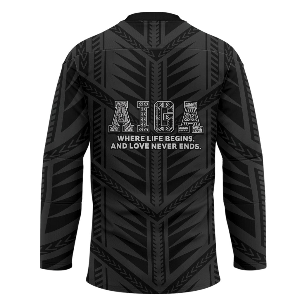 Samoa Aiga Hockey Jersey Samoan Tribal Pattern LT05 - Polynesian Pride