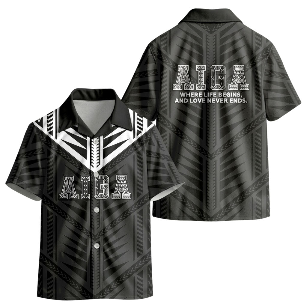 Samoa Aiga Kid Hawaiian Shirt Samoan Tribal Pattern LT05 - Polynesian Pride
