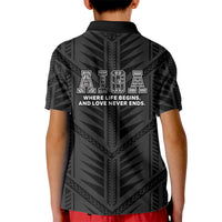 Samoa Aiga Kid Polo Shirt Samoan Tribal Pattern LT05 - Polynesian Pride