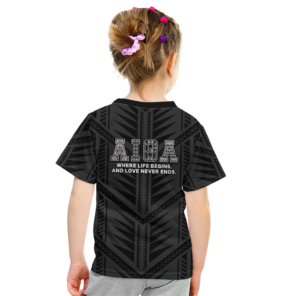 Samoa Aiga Kid T Shirt Samoan Tribal Pattern LT05 - Polynesian Pride