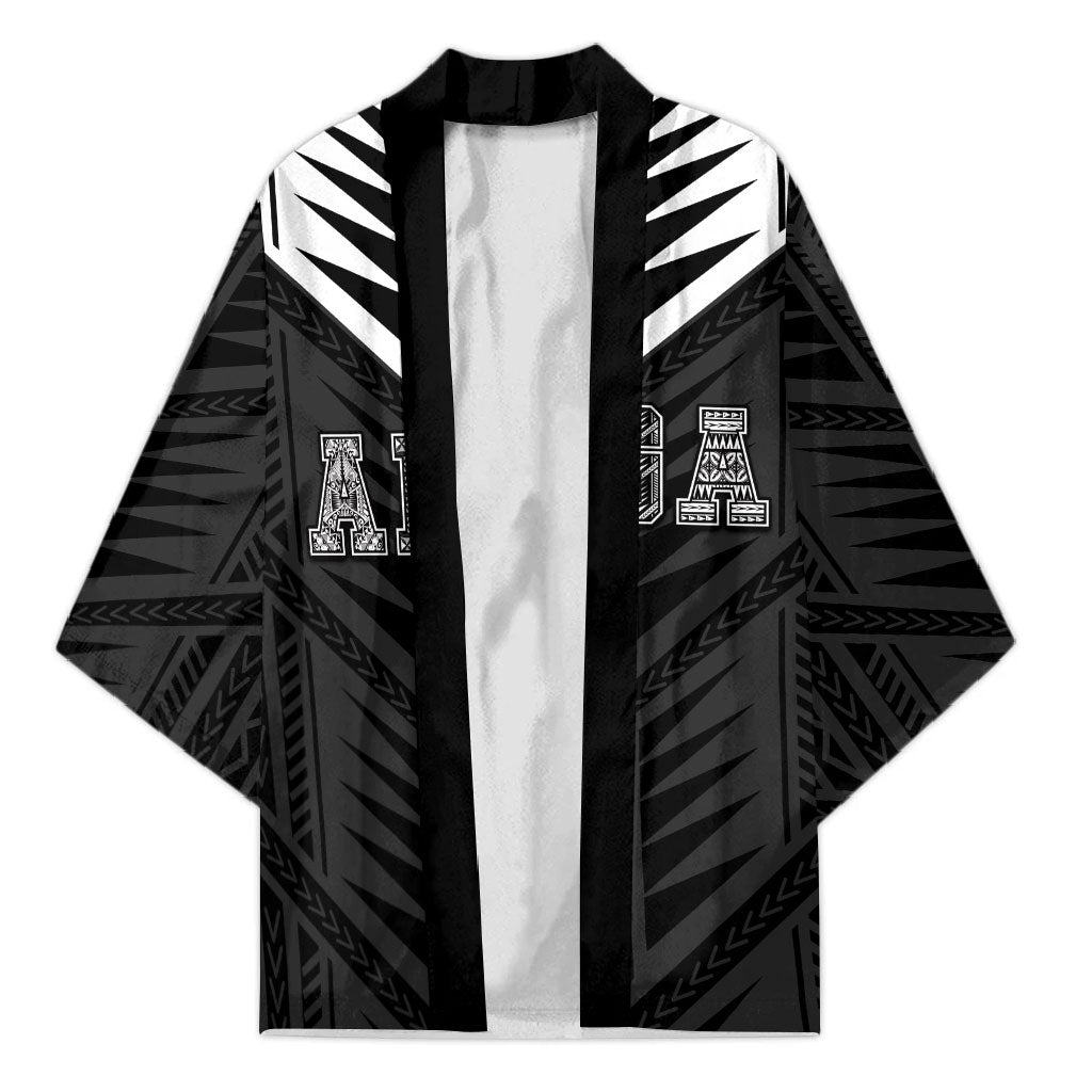 Samoa Aiga Kimono Samoan Tribal Pattern LT05 Unisex Black - Polynesian Pride
