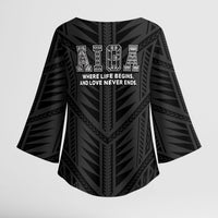 Samoa Aiga Kimono Sleeve Blouse Samoan Tribal Pattern LT05 - Polynesian Pride