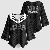 Samoa Aiga Kimono Sleeve Blouse Samoan Tribal Pattern LT05 - Polynesian Pride