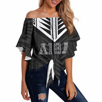 Samoa Aiga Off Shoulder Wrap Waist Top Samoan Tribal Pattern LT05 - Polynesian Pride