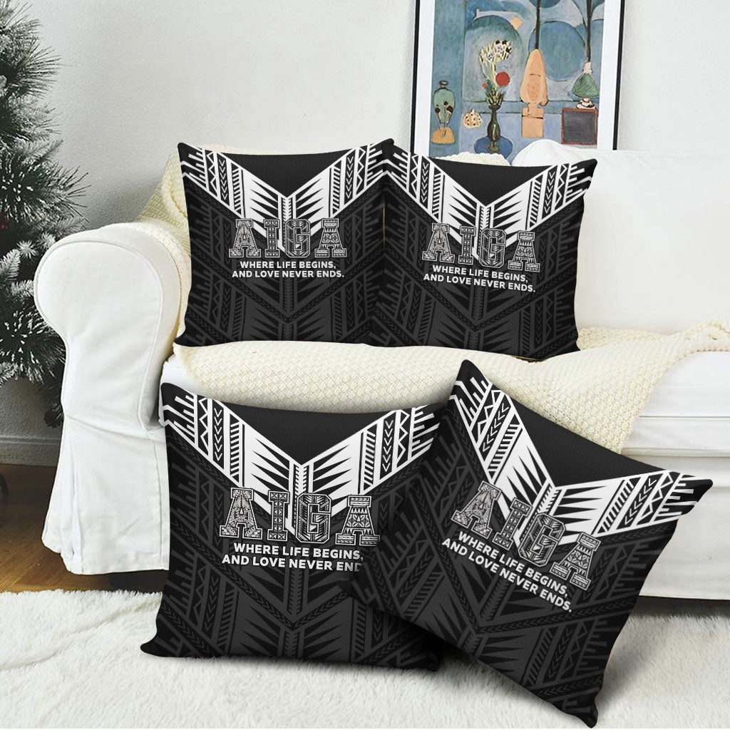 Samoa Aiga Pillow Cover Samoan Tribal Pattern LT05 - Polynesian Pride