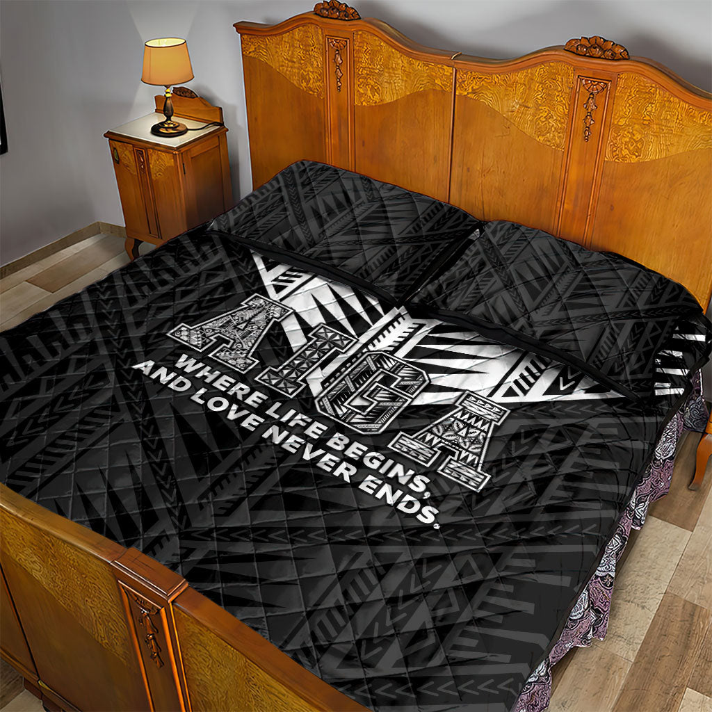 Samoa Aiga Quilt Bed Set Samoan Tribal Pattern LT05 - Polynesian Pride