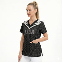Samoa Aiga Scrub Top Samoan Tribal Pattern LT05 - Polynesian Pride