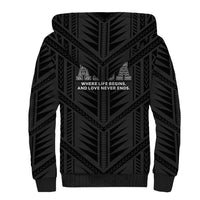 Samoa Aiga Sherpa Hoodie Samoan Tribal Pattern LT05 - Polynesian Pride