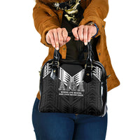 Samoa Aiga Shoulder Handbag Samoan Tribal Pattern LT05 One Size Black - Polynesian Pride