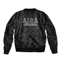 Samoa Aiga Sleeve Zip Bomber Jacket Samoan Tribal Pattern LT05 - Polynesian Pride