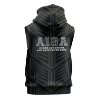 Samoa Aiga Sleeveless Hoodie Samoan Tribal Pattern LT05 - Polynesian Pride