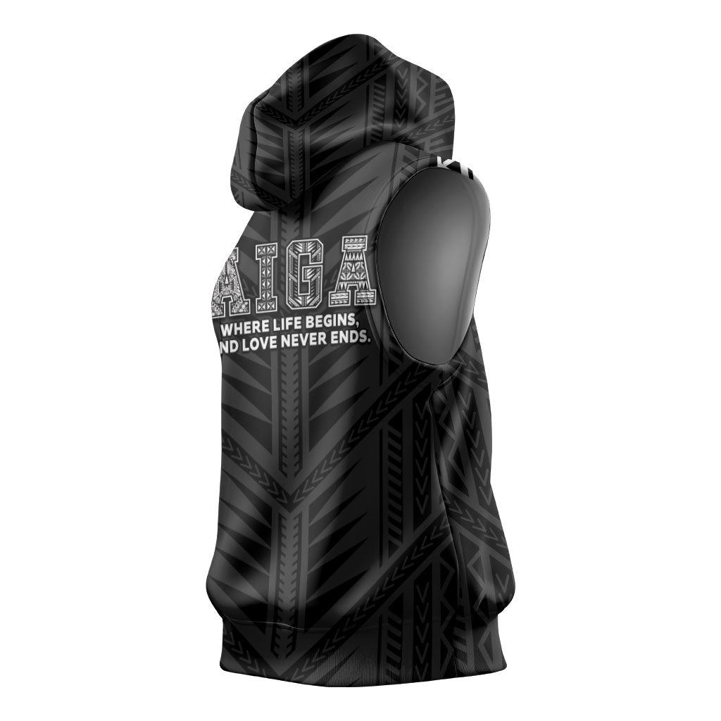 Samoa Aiga Sleeveless Hoodie Samoan Tribal Pattern LT05 - Polynesian Pride
