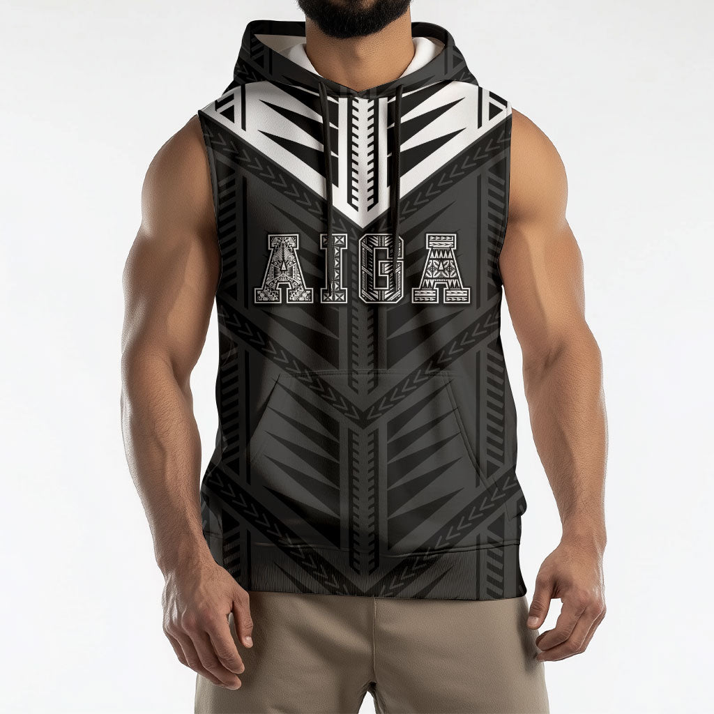 Samoa Aiga Sleeveless Hoodie Samoan Tribal Pattern LT05 - Polynesian Pride