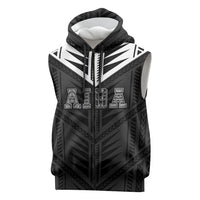 Samoa Aiga Sleeveless Zip Hoodie Samoan Tribal Pattern LT05 Black - Polynesian Pride