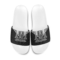 Samoa Aiga Slide Sandals Samoan Tribal Pattern LT05 Black - Polynesian Pride