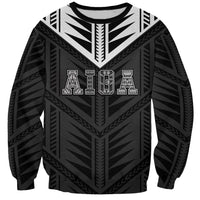 Samoa Aiga Sweatshirt Samoan Tribal Pattern LT05 Unisex Black - Polynesian Pride