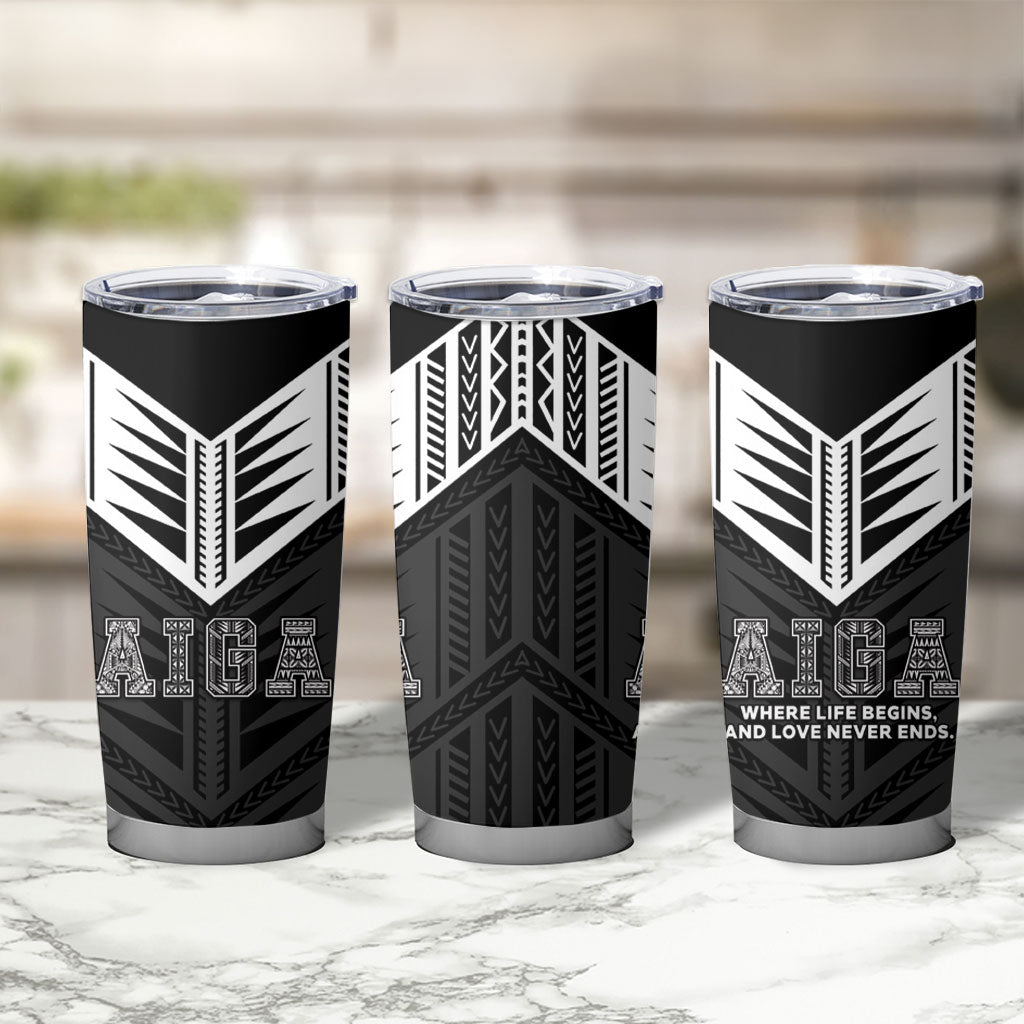 Samoa Aiga Tumbler Cup Samoan Tribal Pattern LT05 - Polynesian Pride