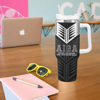 Samoa Aiga Tumbler With Handle Samoan Tribal Pattern LT05 - Polynesian Pride