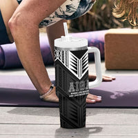 Samoa Aiga Tumbler With Handle Samoan Tribal Pattern LT05 - Polynesian Pride