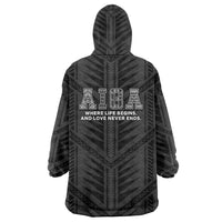 Samoa Aiga Wearable Blanket Hoodie Samoan Tribal Pattern LT05 - Polynesian Pride
