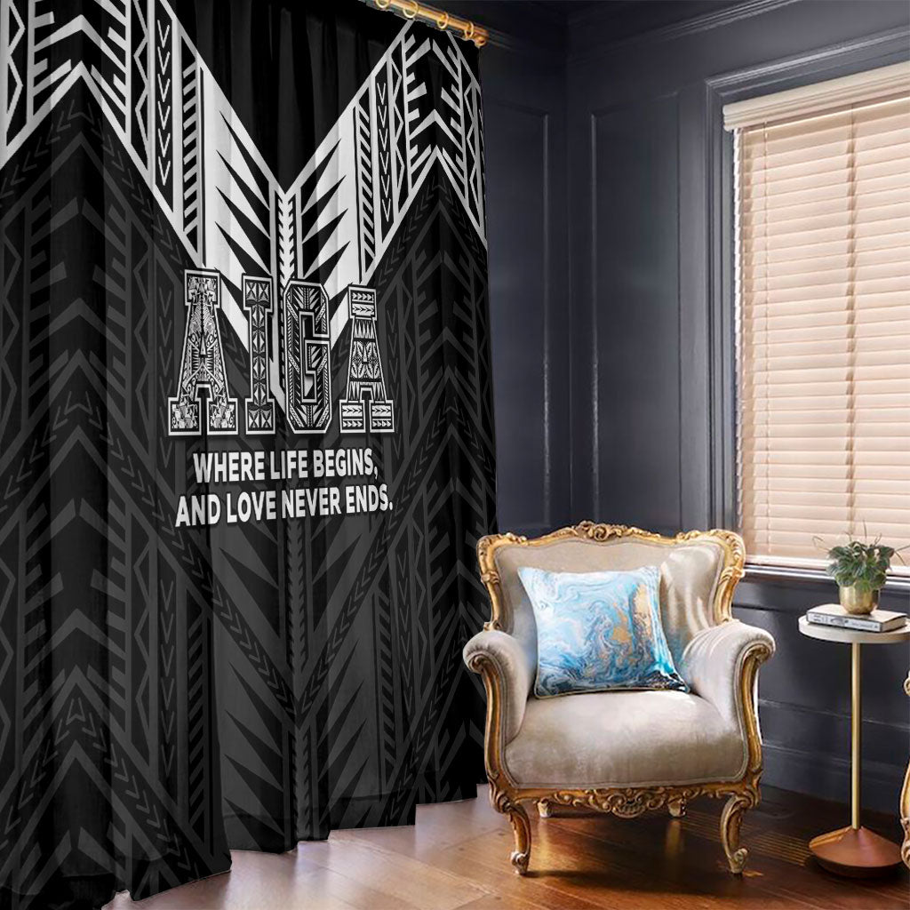 Samoa Aiga Window Curtain Samoan Tribal Pattern LT05 - Polynesian Pride
