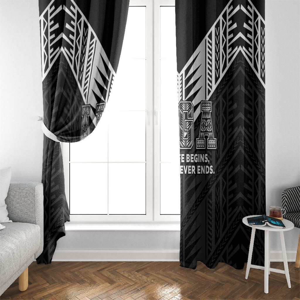Samoa Aiga Window Curtain Samoan Tribal Pattern LT05 - Polynesian Pride