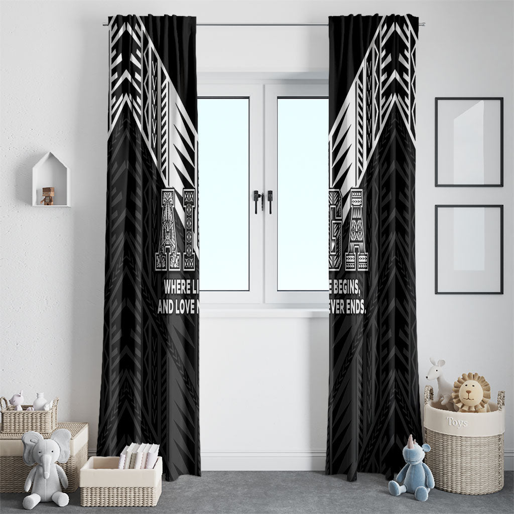 Samoa Aiga Window Curtain Samoan Tribal Pattern LT05 - Polynesian Pride