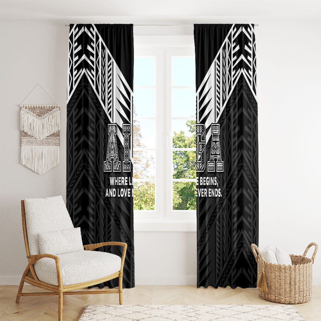 Samoa Aiga Window Curtain Samoan Tribal Pattern LT05 - Polynesian Pride