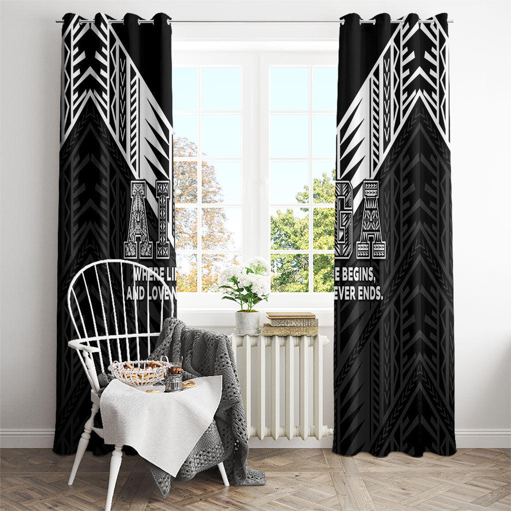 Samoa Aiga Window Curtain Samoan Tribal Pattern LT05 - Polynesian Pride