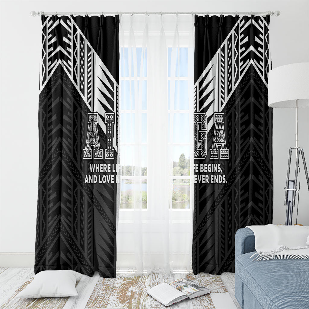 Samoa Aiga Window Curtain Samoan Tribal Pattern LT05 - Polynesian Pride