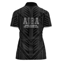Samoa Aiga Women Polo Shirt Samoan Tribal Pattern LT05 - Polynesian Pride