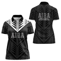 Samoa Aiga Women Polo Shirt Samoan Tribal Pattern LT05 - Polynesian Pride